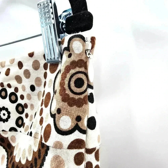 Cato Brown Floral Knee Length Flare Linen Bottom Skirt Plus 14 - Picture 3 of 5